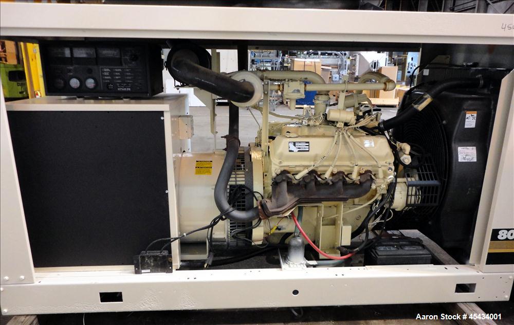 Used Kohler 80 kW Standby Natural Gas Generator Set, Model 80RZ72, Serial #388591. Ford LSG 875 engine rated 132 hp @ 1800 rpm, serial #07533 A-04-RH. 3/60/480V. Mainline circuit breaker. Coolant hea...