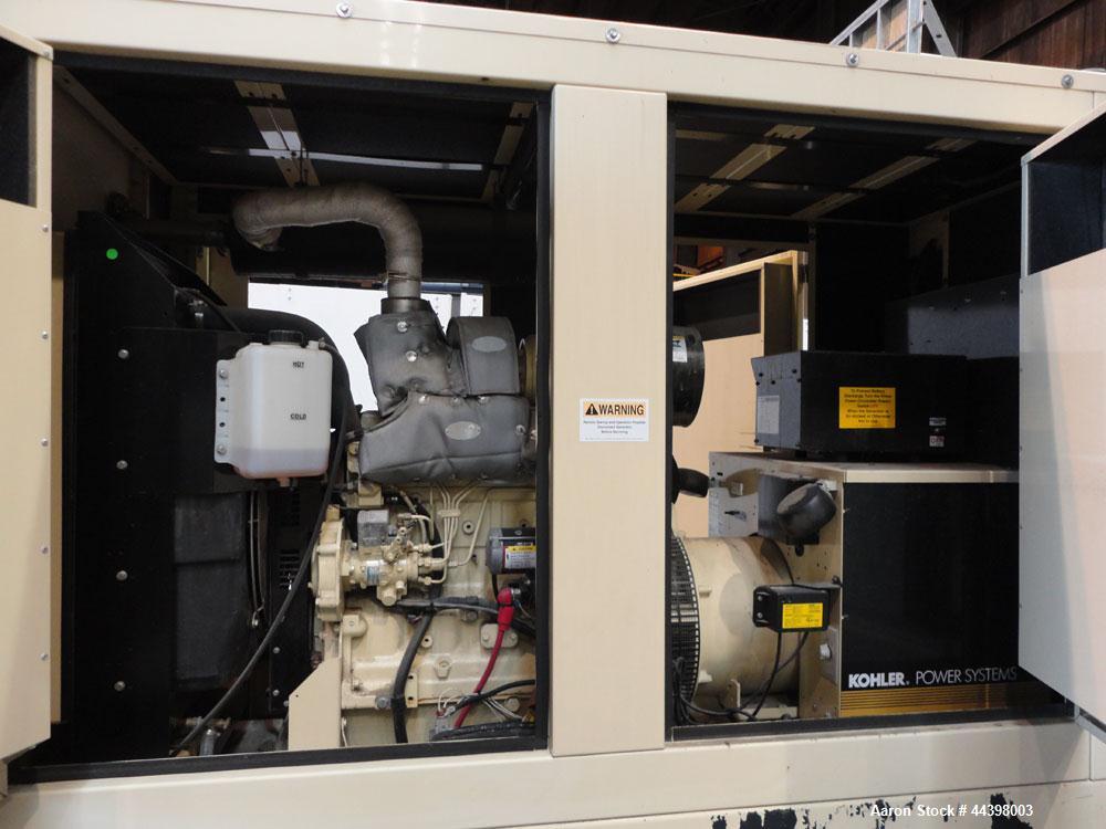 Used- John Deere / Kohler 55 kW standby (50 kW prime) diesel generator set, portable / trailer mounted, model 50REOZJB, SN-2...