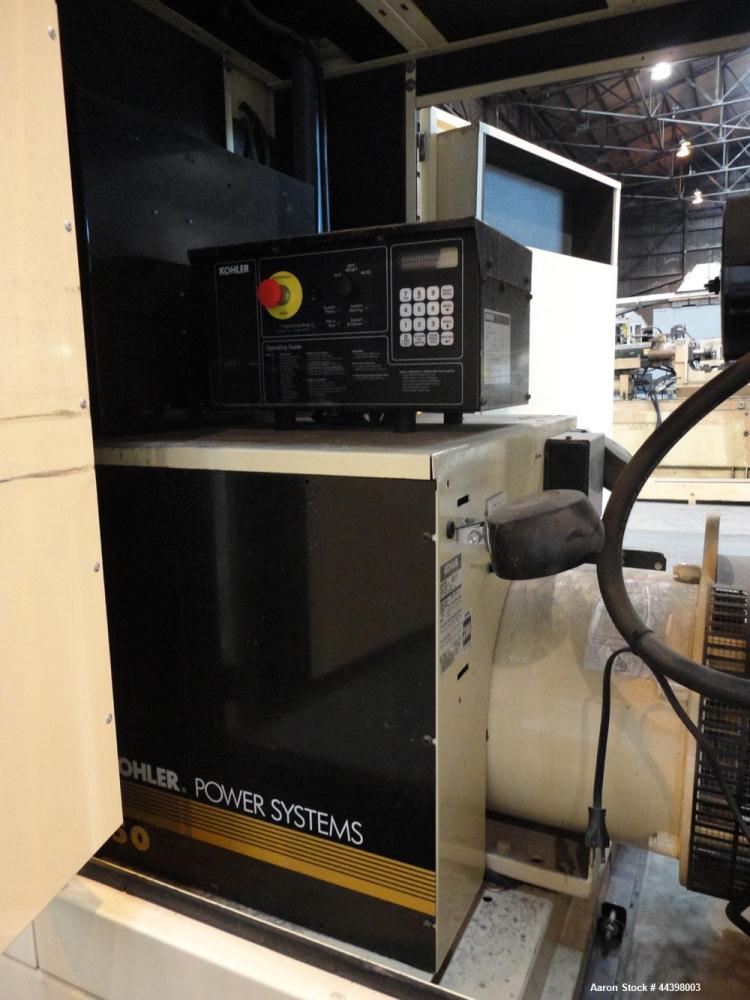 Used John Deere / Kohler 55 kW standby (50 kW prime) diesel generator set, portable / trailer mounted, model 50REOZJB, SN-2146208.  John Deere model 4045TF270 engine rated 110 HP at 1800 RPM, SN-PE40...