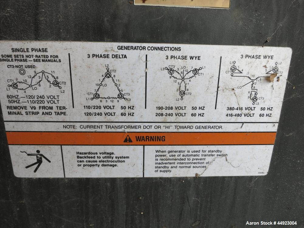 Used Kohler 70kW Standby Natural Gas Generator Set.  Ford model LSC-8751-6005-A engine, serial #22175 F-07-RA. 3/60/240V reconnectable to other voltages.  Weather enclosure.  1393 Hours.  Passed load...