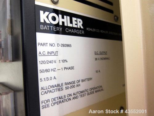 Used Kohler 600 kW Diesel Generator Set, model ROZD81, serial #360392. Detroit Diesel engine 12V92TA. 3/60/277/480V. 1200 Amp main-line circuit breaker. Sound attenuated enclosure. Approximately 650 ...