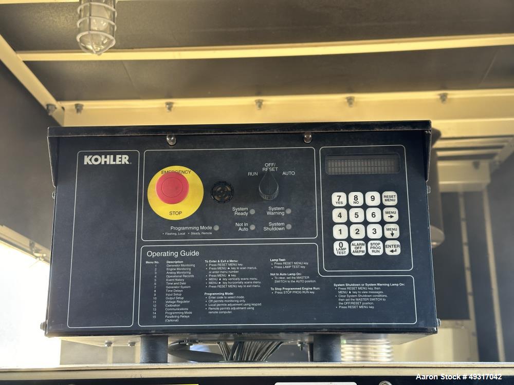 Used Kohler 505 kW Diesel Generator – Model 500REOZVB – Tier 2 Rated