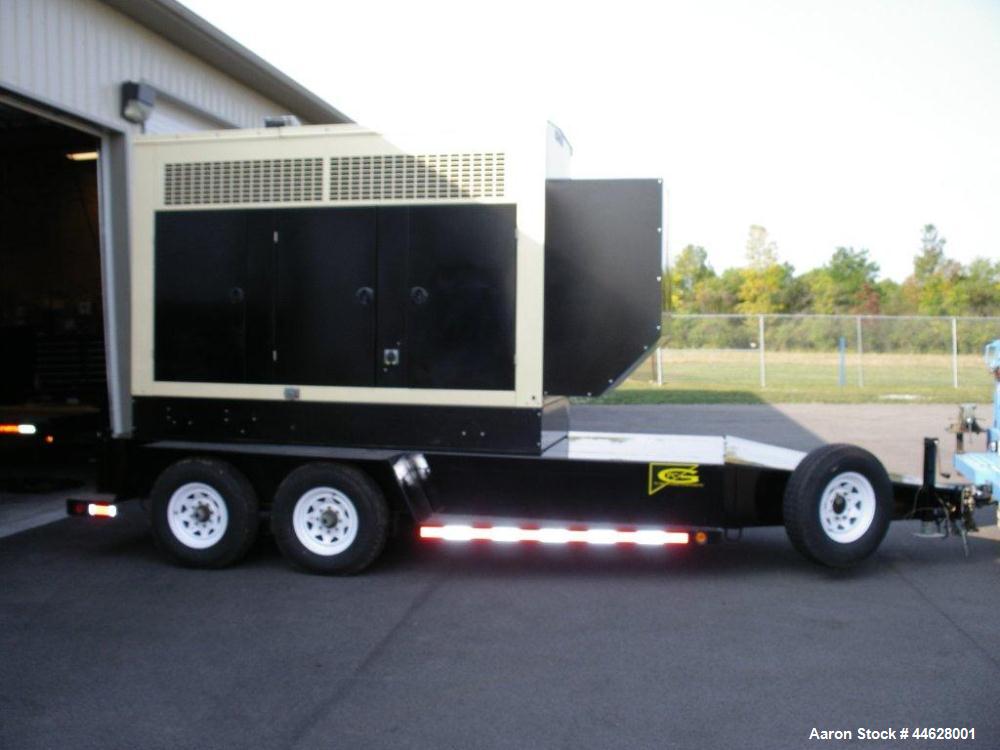 Used Kohler 250 kW Trailer Mounted Generator.  3 Phase, 277/480, 383 amps, John Deere 9 liter turbocharged diesel, (10) 4/0 x 50' copper leads with cam lock ends, (1) ground cable with clamp style en...