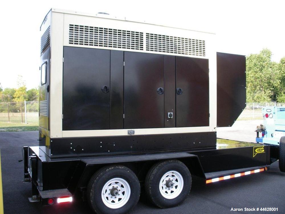 Used Kohler 250 kW Trailer Mounted Generator.  3 Phase, 277/480, 383 amps, John Deere 9 liter turbocharged diesel, (10) 4/0 x 50' copper leads with cam lock ends, (1) ground cable with clamp style en...