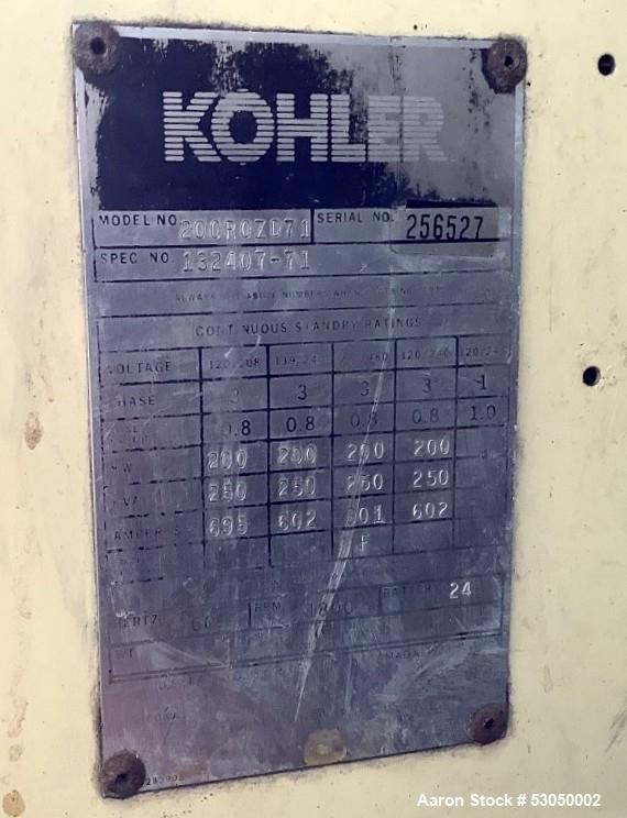 Used-Kohler/Detroit Package. 200 kW