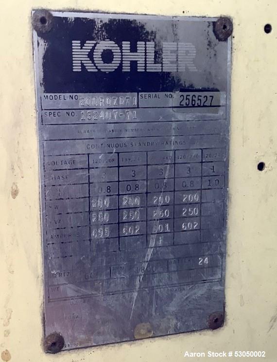 Kohler/Detroit Diesel Generato. 200 kW