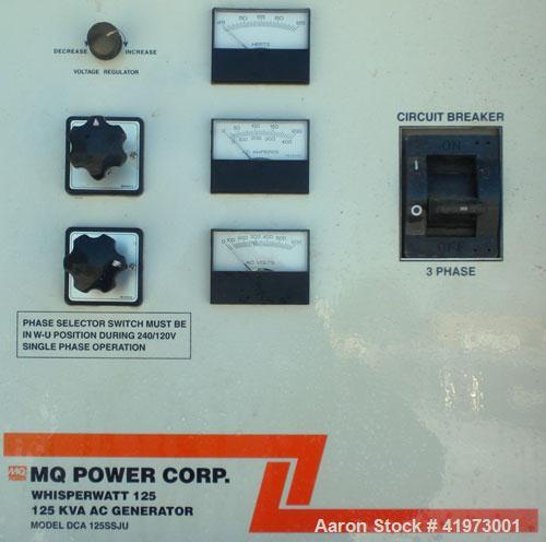 Used MQ Power / Multiquip Whisperwatt trailered 110 kW standby rated / 100 kW prime rated diesel generator set. Whisperwatt model DCA-125SSJU, SN-7500387. John Deere model 6068TF250, SN-PE6068T055366...