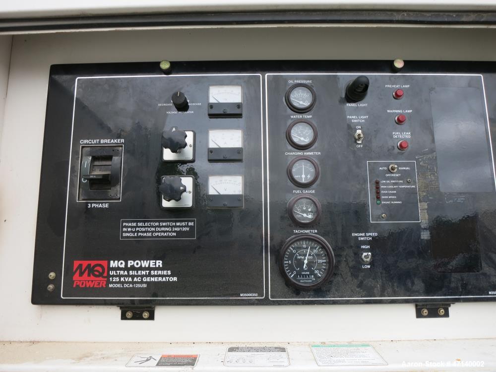 Used Multiquip MQ Power WhisperWatt DCA-125USI 110 kW trailered generator
