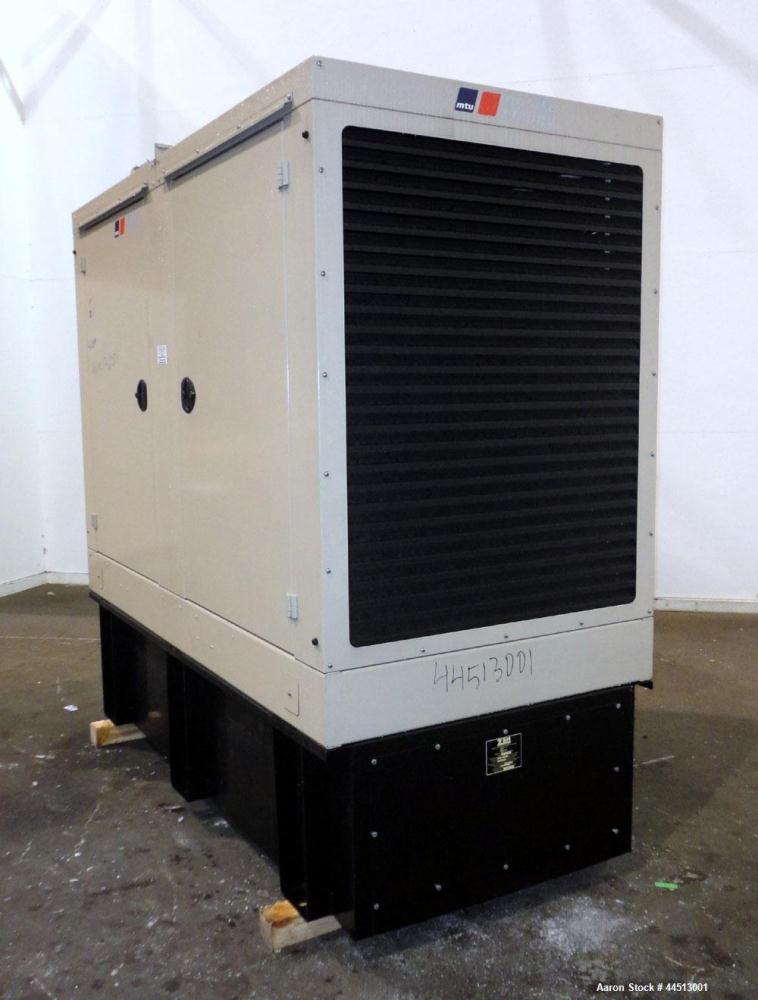 Used MTU 100 kW Standby Diesel Generator Set, Model 100-JS6DT3, SN-308219-1-1-0409.  John Deere Model 4045-HF285-HF285 engine rated 158 HP @ 1800 rpm, EPA tier 3 certified. 3/60/277/480V.  225 Amp ma...