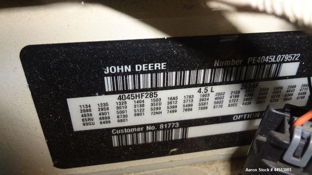 Used MTU 100 kW Standby Diesel Generator Set, Model 100-JS6DT3, SN-308219-1-1-0409.  John Deere Model 4045-HF285-HF285 engine rated 158 HP @ 1800 rpm, EPA tier 3 certified. 3/60/277/480V.  225 Amp ma...