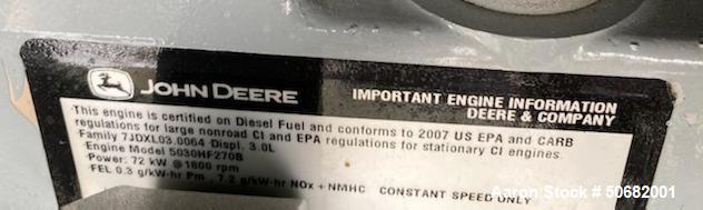 Used MTU / Detroit Diesel 60 kW Standby Diesel Generator Set, Model 60PJS6DT2