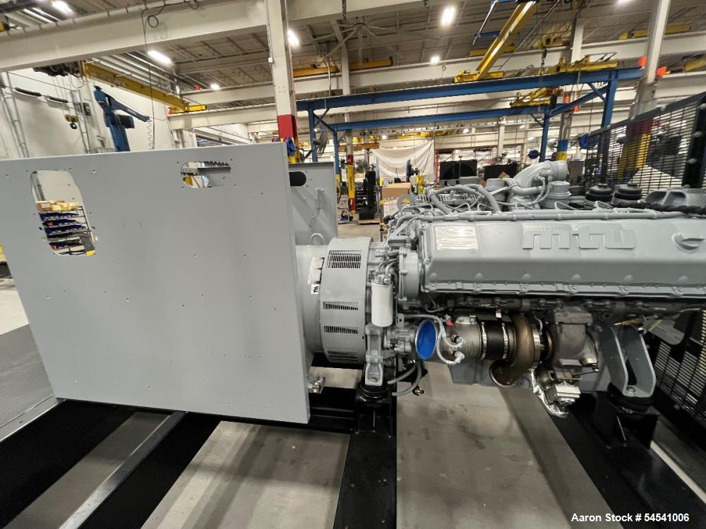 Unused 900 kW MTU Diesel Generator with Sound Attenuated Enclosure & Digital Controls