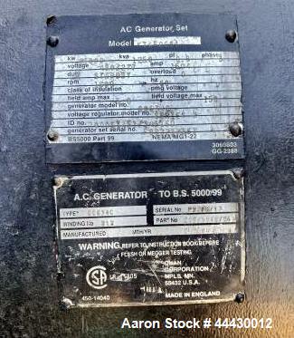 Used MTU 1000 kW Diesel Generator | 3/60/480/277V | MTU 16V2000 Engine | Stamford CC634C Alternator | 17,596 Hours | Built 1999