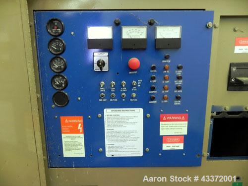 Used Magnetek 100 kW standby natural gas generator set, model RNS 1250 SN-PM078611. Ford model LSG-8751-6007-ZA engine SN-04053 L-28-RA. 3/60/208/240/480V or 1/60/120/240V. Main-line circuit breaker....