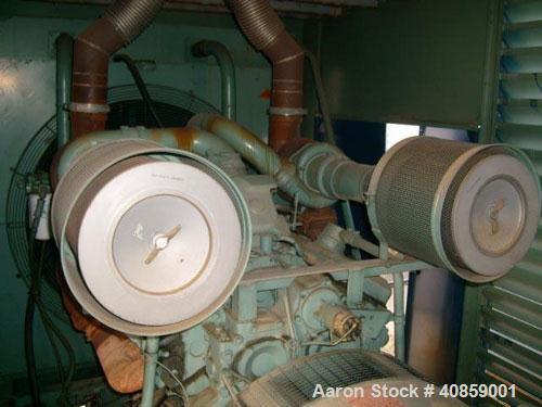 Used Detroit Diesel 750 kW diesel generator set. Detroit Diesel 16V92T engine, 1095 brake horsepower, serial #16VF006868. Marathon Electric Magna One 3/60/277/480V, 1800 rpm, model 680FDR8068GG-P282W...