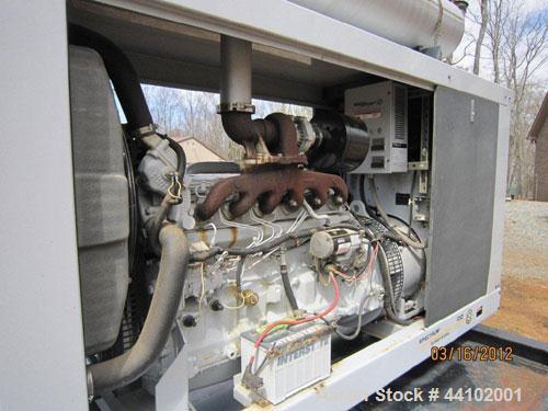 Used Detroit Diesel Spectrum 95 kW diesel generator set, Model 100 D8J, SN-0699814. John Deere model 6059TF003 engine SN-CD6059T416171. 1/60/120/240V. 400 Amp main-line circuit breaker. Battery charg...