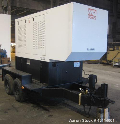 Used MQ Power / Multiquip 100kW standby (90kW prime) diesel generator set. MQ model KD100V, Volvo model TAD 520 GE SN-5300732010. Generator model 362PSL1606, SN-LM-3746, 3/60/277-480V, voltage select...