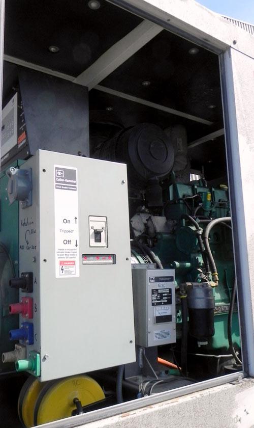 Used MQ Power / Multiquip 100kW standby (90kW prime) diesel generator set. MQ model KD100V, Volvo model TAD 520 GE SN-5300732010. Generator model 362PSL1606, SN-LM-3746, 3/60/277-480V, voltage select...