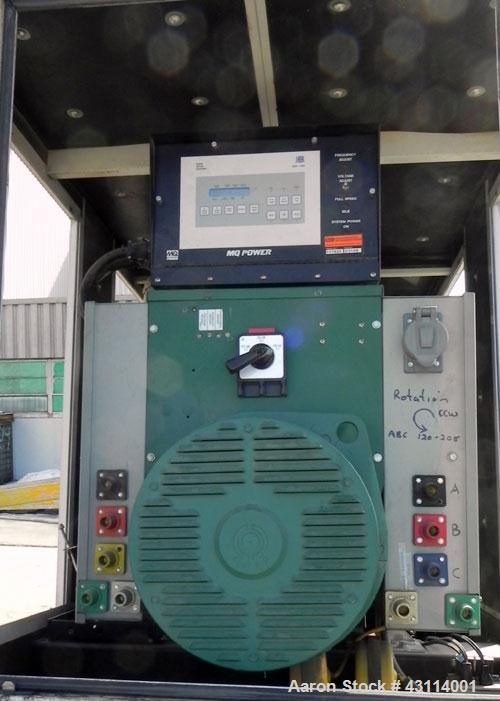Used MQ Power / Multiquip 100kW standby (90kW prime) diesel generator set. MQ model KD100V, Volvo model TAD 520 GE SN-5300732010. Generator model 362PSL1606, SN-LM-3746, 3/60/277-480V, voltage select...