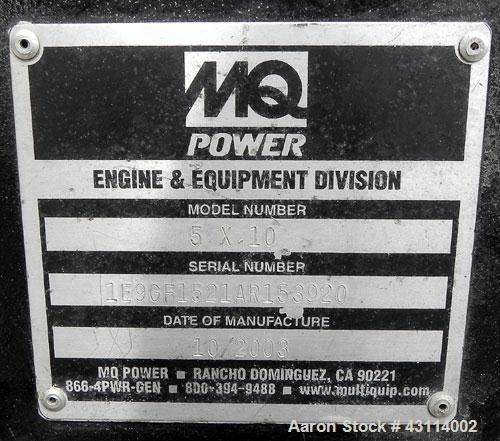 Used- MQ Power 115kW standby (104kW prime) diesel generator set. MQ model KD115. Volvo engine model TD 720 GE, SN-5300669869...