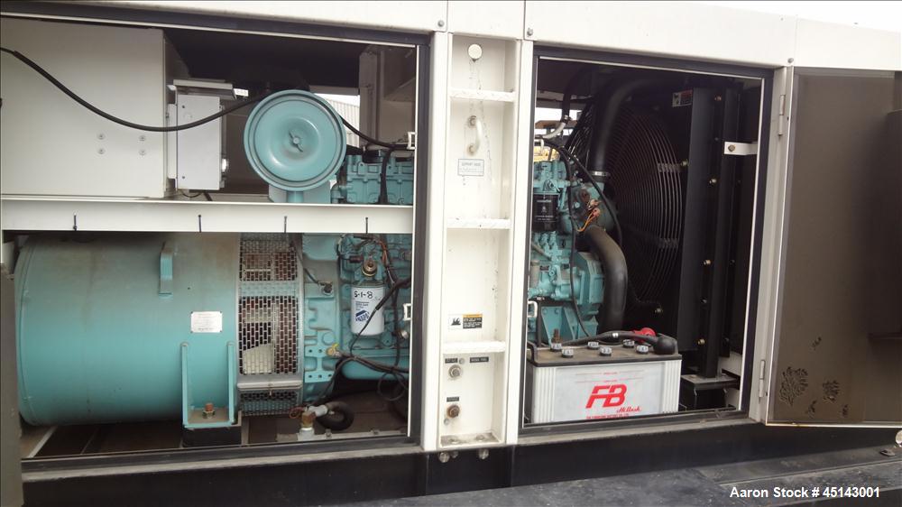 Used MQ / Multiquip 158kW standby, 144kW (180kVA) prime, portable / trailered diesel generator set, model DCA-180SSK, SN-3700232. Komatsu SA6D108E-2 engine rated 217 hp at 1800 RPM, SN-32937. 3/60/27...