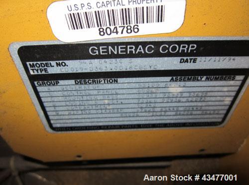Used Olympian / Generac 20 kW trailered portable diesel generator set, model 94A-04230. 3/60/ 120/240V. 1370 hours. Year 1994.