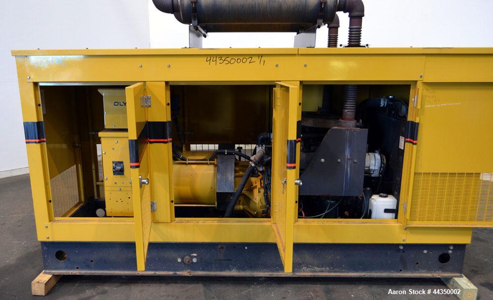 Used CAT / Olympian 100 kW Natural Gas Generator Set, Model 97A02875-S, Serial #2035166. Generac 7.4 liter engine. 3/60/120/208V. 400 Amp main-line circuit breaker. Weather enclosure, 186 hours, year...