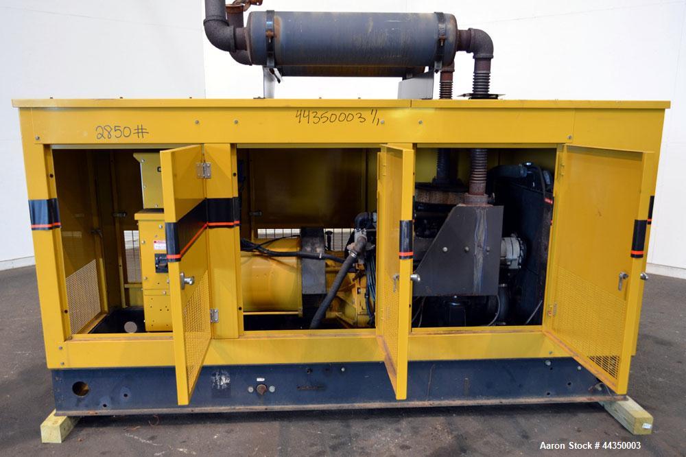 Used CAT / Olympian 100 kW natural gas generator set, model 97A02875-S, SN-2035167. Generac 7.4 L engine. 3/60/120/208V, 12 lead reconnectable to other voltages. 400 Amp main-line circuit breaker. We...