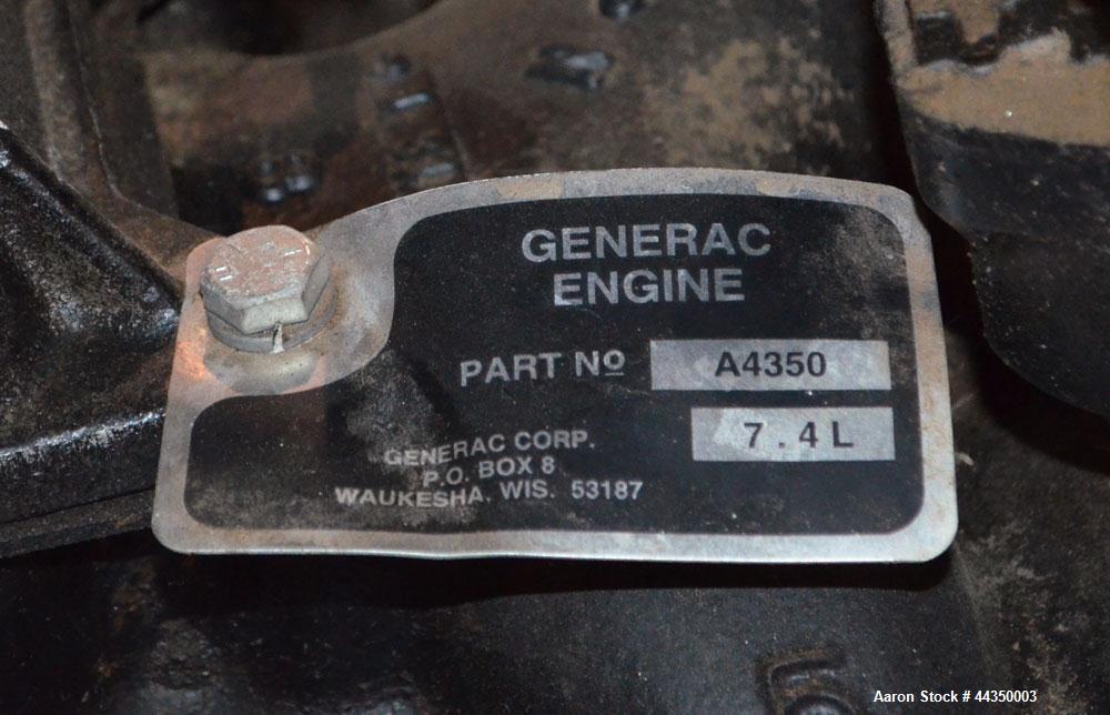 Used CAT / Olympian 100 kW natural gas generator set, model 97A02875-S, SN-2035167. Generac 7.4 L engine. 3/60/120/208V, 12 lead reconnectable to other voltages. 400 Amp main-line circuit breaker. We...
