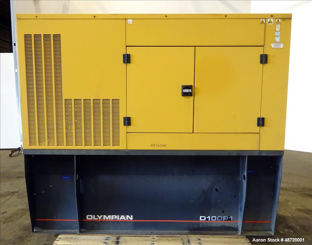 Used Caterpillar / Olympian 100 kW Standby Diesel Generator Set, Model D100P1.