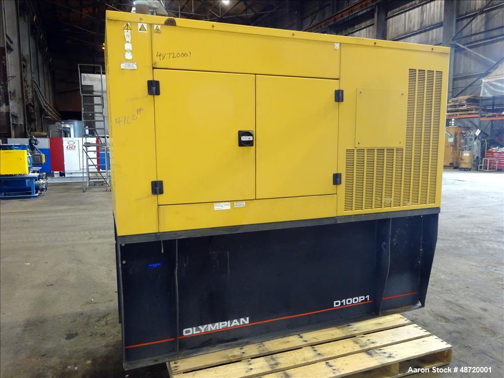 Used Caterpillar / Olympian 100 kW Standby Diesel Generator Set, Model D100P1.