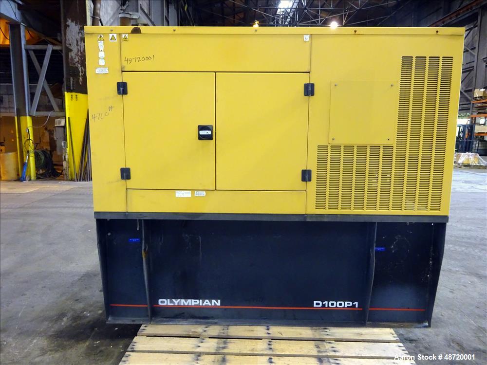 Used Caterpillar / Olympian 100 kW Standby Diesel Generator Set, Model D100P1.