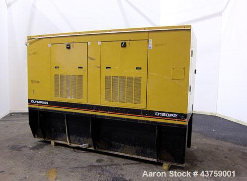 Used- Caterpillar /Olympian 150 kW Diesel Generator Set, model D150P2, SN-D4690A1001, Perkins Engine, 3/60/277-480V, current...