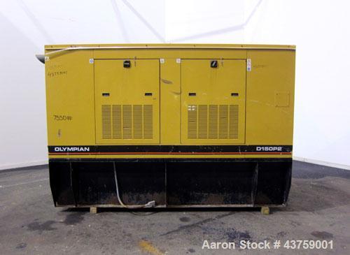 Used- Caterpillar /Olympian 150 kW Diesel Generator Set, model D150P2, SN-D4690A1001, Perkins Engine, 3/60/277-480V, current...