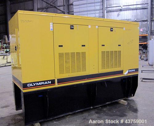 Used- Caterpillar /Olympian 150 kW Diesel Generator Set, model D150P2, SN-D4690A1001, Perkins Engine, 3/60/277-480V, current...