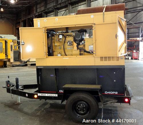 Used Cat / Olympian 40kW Standby (36kW prime) Trailered Diesel Generator Set, Model D40P2, SN-OLY00000PNPF02914. Perkins engine rated 75 HP @ 1800 RPM. 3/60/120/208V. 12 lead reconnectable. 150 Amp m...