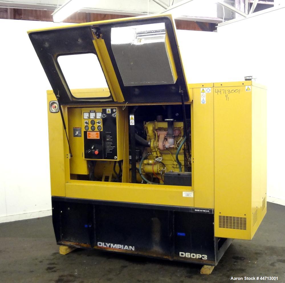 Used Caterpillar/Olympian 60kW standby Diesel Generator Set, Model D60P3