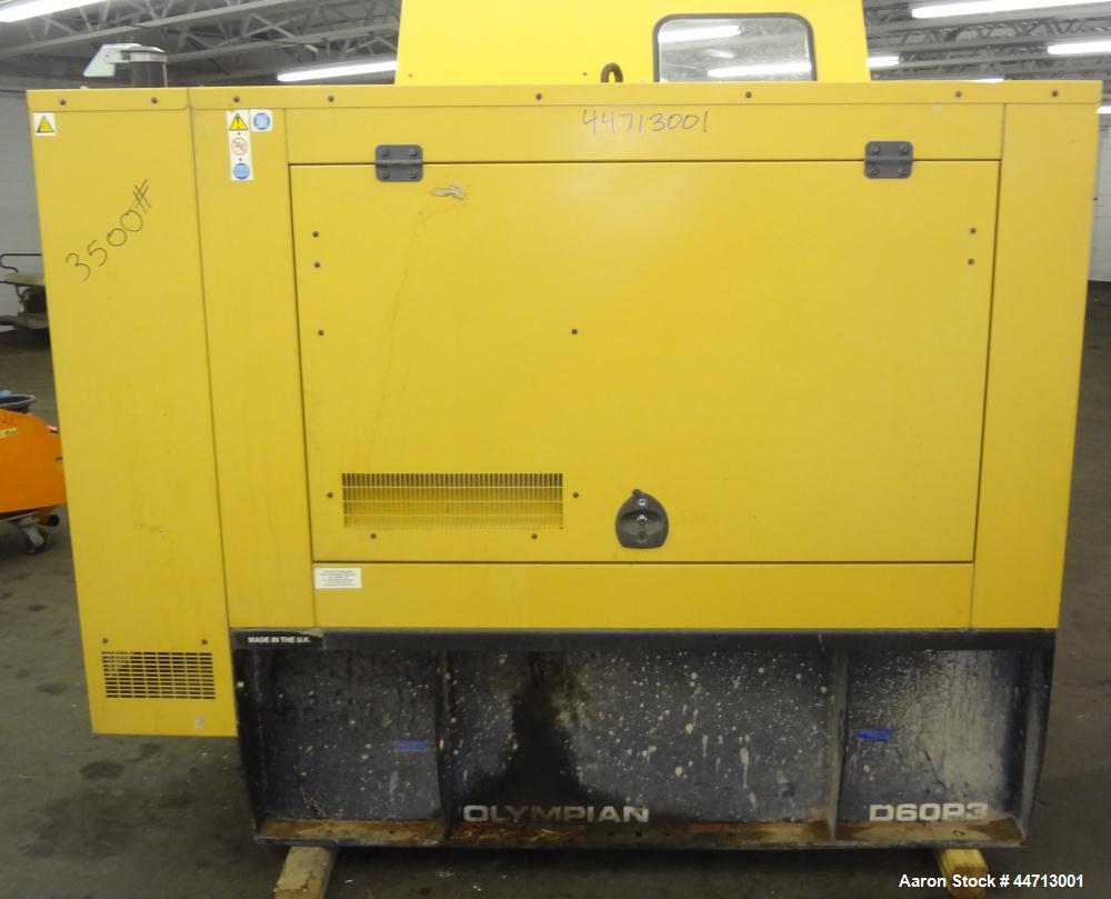 Used Caterpillar/Olympian 60kW standby Diesel Generator Set, Model D60P3