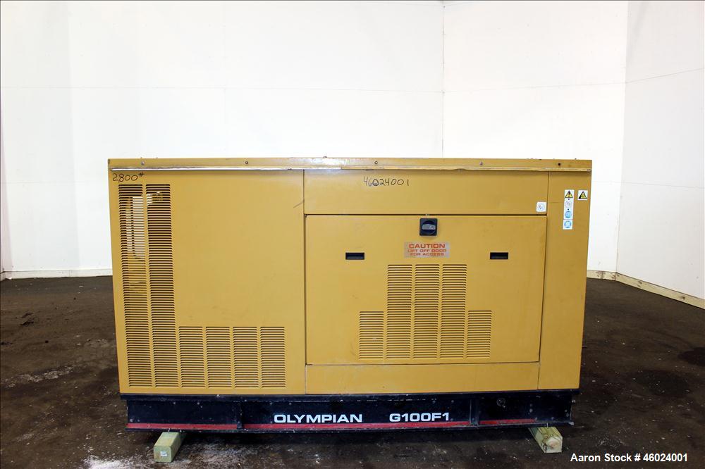 Used Caterpillar / Olympian 100 kW natural gas generator, model G100F1. Ford LS