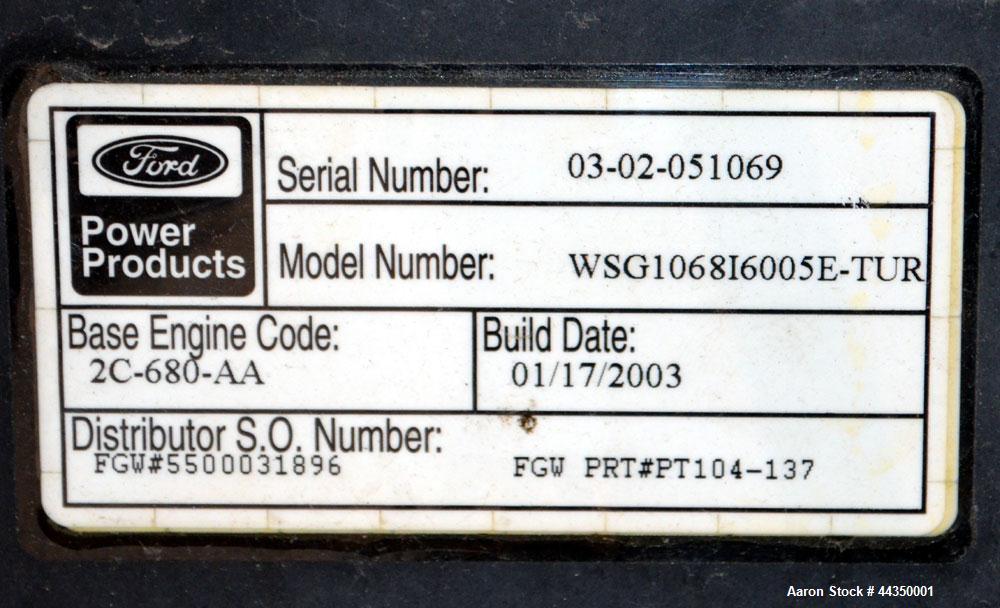 Used Caterpillar / Olympian 100 kW standby (85kW prime) natural gas generator set, model G100F3, SN- OLY00000HNFC00829. Ford model WSG1068 engine rated 162.7 HP @ 1800 RPM. 3/60/120/208V, reconnectab...