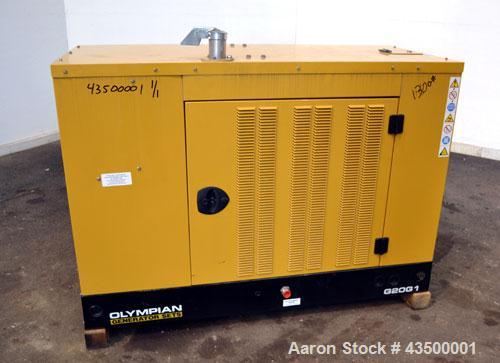 New- CAT / Olympian G20G1 20kW natural gas generator set. GM engine 3.0L rated 50 HP @ 1800 RPM SN-GMW00334. 3/60/277/480V 12 lead re-connectable. Main-line circuit breaker. Weather protective enclos...
