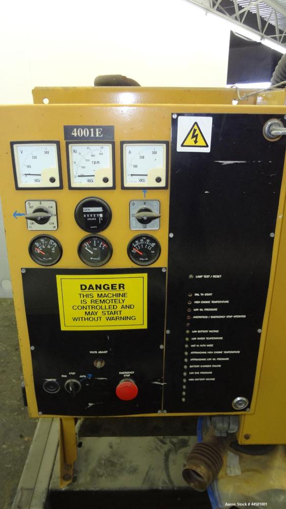 Used CAT / Olympian 70 kW natural gas generator set. Model G75F1, SN-F1729H/001. 3/60/120/208V reconnectable to other voltages. 250 Amp main-line circuit breaker. Muffler ships loose. 25 hrs. Year 20...