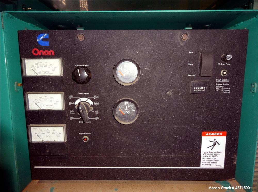 Used Cummins 100 kW standby (90 kW prime) diesel generator set, model 100DGDB,