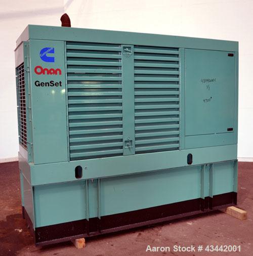 Used Cummins Onan 125 kW diesel generator set.Cummins model 125DGEA SN0B960598871.Cummins 6CT8.3-G engine rated 207 HP at 1800 RPM SN-45310956. 3/60/277/480V. 225 Amp main-line circuit breaker. Weath...