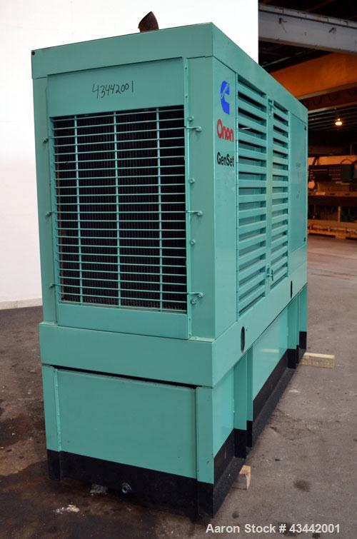 Used Cummins Onan 125 kW diesel generator set.Cummins model 125DGEA SN0B960598871.Cummins 6CT8.3-G engine rated 207 HP at 1800 RPM SN-45310956. 3/60/277/480V. 225 Amp main-line circuit breaker. Weath...