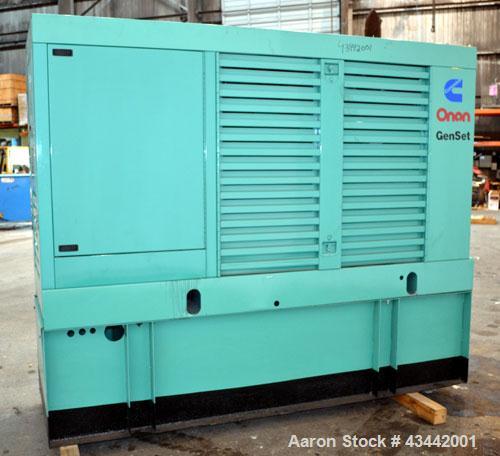 Used Cummins Onan 125 kW diesel generator set.Cummins model 125DGEA SN0B960598871.Cummins 6CT8.3-G engine rated 207 HP at 1800 RPM SN-45310956. 3/60/277/480V. 225 Amp main-line circuit breaker. Weath...