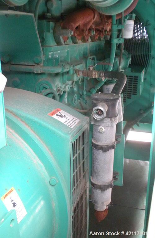Used Cummins Onan 350 kW standby (315 kW prime) diesel generator set, model 350 DFCC, unit serial #L950594172. Cummins NTA855-G3 engine serial #11791412, rated 535 HP @ 1800 RPM, turbocharged and aft...