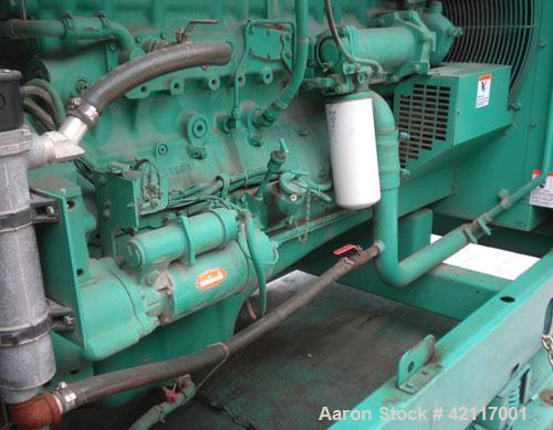 Used Cummins Onan 350 kW standby (315 kW prime) diesel generator set, model 350 DFCC, unit serial #L950594172. Cummins NTA855-G3 engine serial #11791412, rated 535 HP @ 1800 RPM, turbocharged and aft...