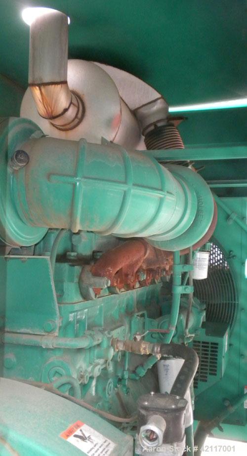 Used Cummins Onan 350 kW standby (315 kW prime) diesel generator set, model 350 DFCC, unit serial #L950594172. Cummins NTA855-G3 engine serial #11791412, rated 535 HP @ 1800 RPM, turbocharged and aft...