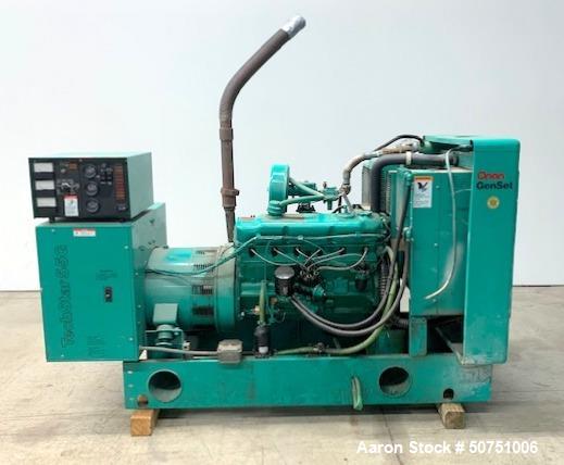 Used- Onan Natural 55 KW Gas Generator. Model 55SKBL291838